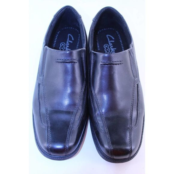 Clarks Medina Black Leather Dress Loafers 8.5 M main image 8